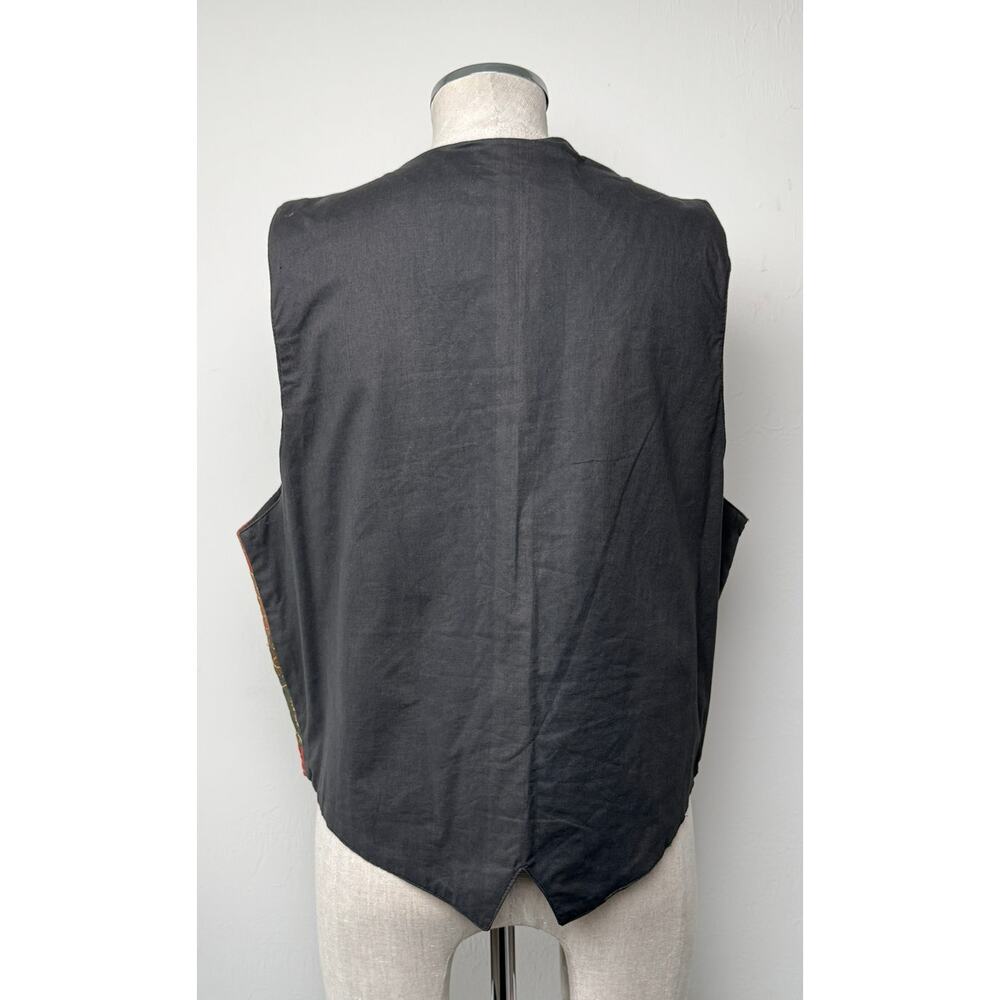 Exceptional Leather Suede Patchwork Vest Embroide… - image 5